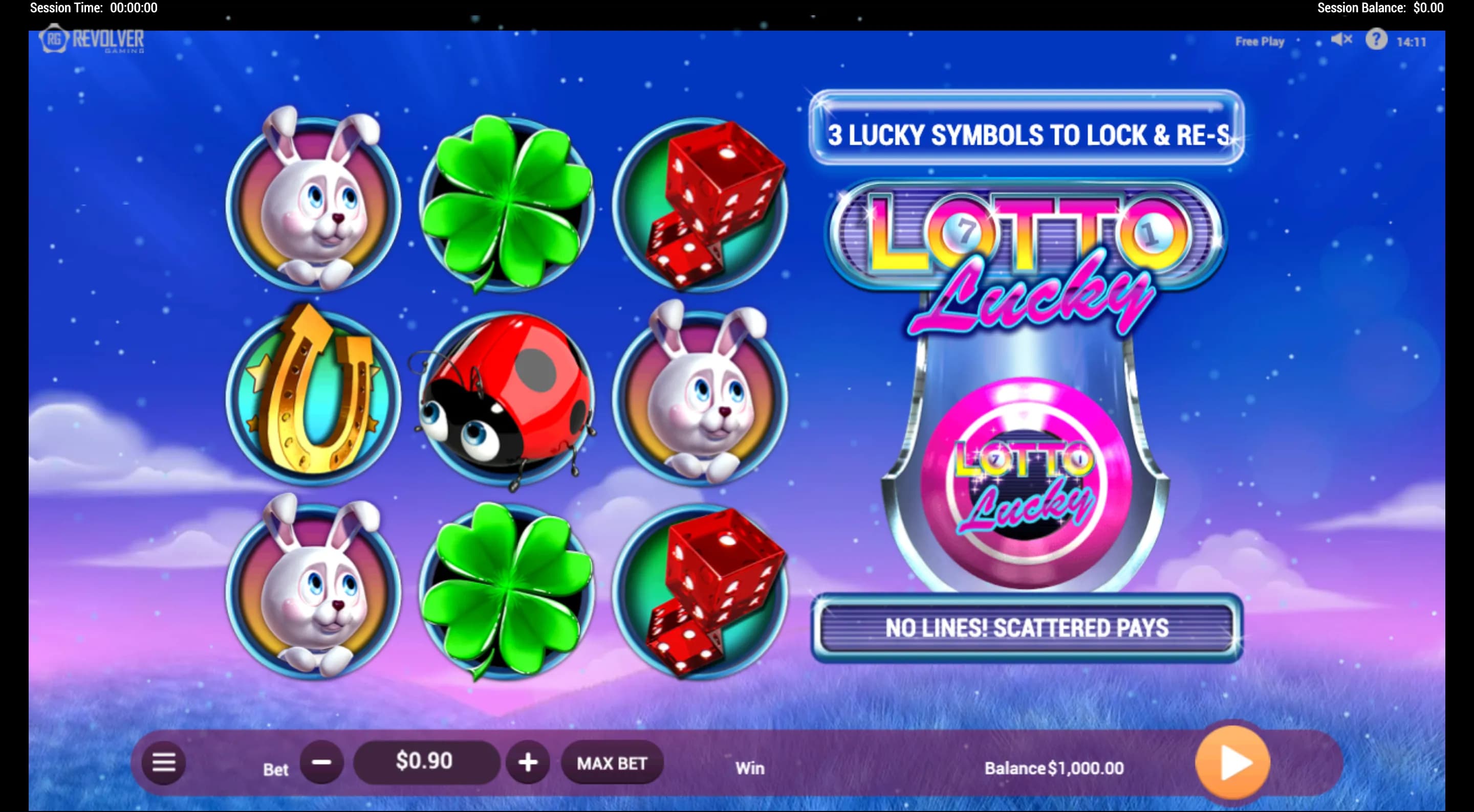 Lotto Lucky Revolver Gaming Logo